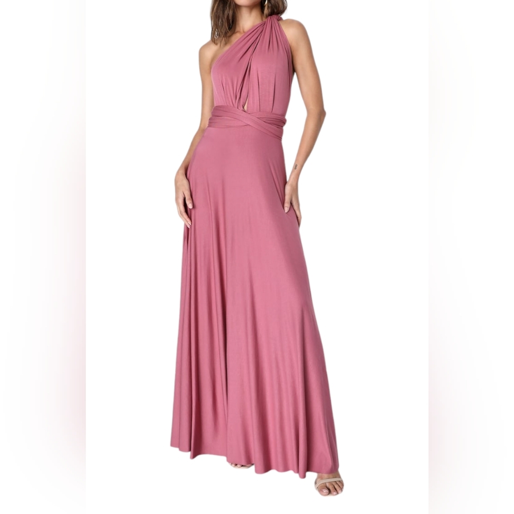 Tricks of the Trade Rusty Rose Convertible Maxi Dress